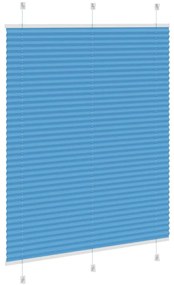 Azul Plissada Cega 105x100 cm Largura Tecido 104,4cm Poliéster