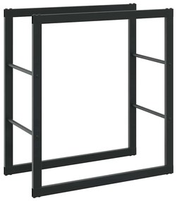 Suporte para lenha 55x30x61 cm aço preto