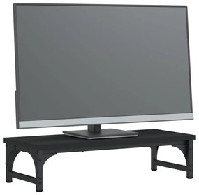 Suporte de monitor 55x23x14 cm derivados de madeira preto