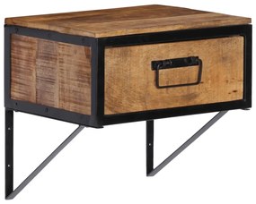 Mesa de cabeceira 40x35x40 cm madeira de mangueira maciça