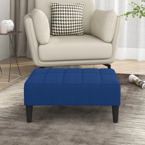 vidaXL Apoio de pés 78x56x32 cm tecido azul