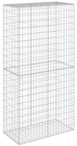 Cesto gabião com cobertura 100x50x200 cm ferro galvanizado
