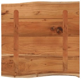 Tampo de mesa retangular borda viva 40x40x2,5 cm acácia maciça
