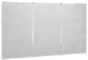 Quadro branco magnético dobrável 180x100x1,7 cm alumínio