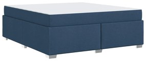 vidaXL Estrutura da Cama com colchão Azul 180 x 200 cm tecido