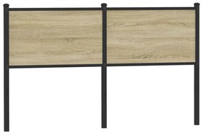 Cabeceira de cama 150 cm derivados madeira/aço carvalho sonoma