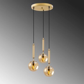Candeeiro Chandelier King – Ouro Brilhante – 34 x 34 x 134 cm