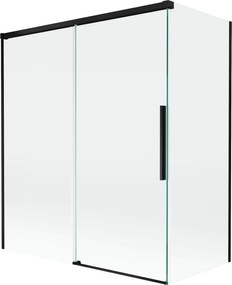 Mexen Rox divisória de duche de 2 painéis deslizantes 140 + 70 x 150 cm, transparente, preto - 8C9-140-070-70-00