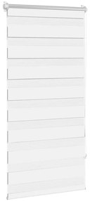 Estore de rolo 60 x 120 cm, linhas de zebra / Branco