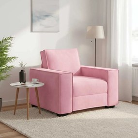 vidaXL Poltrona 100x78x84 cm veludo rosa