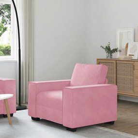 vidaXL Poltrona 60 cm veludo rosa