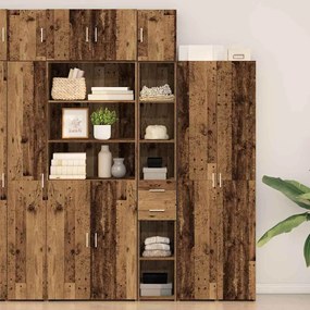 Armário Slim vidaXL Madeira Antiga 30x42.5x225 cm Madeira Engenharia