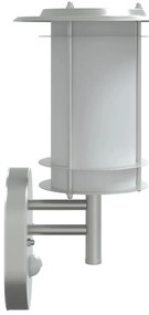 Candeeiros parede p/ exterior c/ sensor 2pcs aço inox. prateado