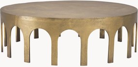 Mesa de centro redonda em metal Gardini