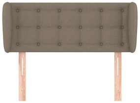 Cabeceira cama abas tecido 93x23x78/88 cm cinzento-acastanhado