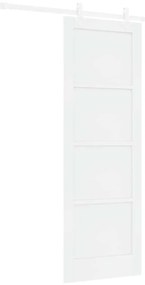 Porta Deslizante vidaXL com Conjunto de Ferragens Branca 73,5x211 cm M