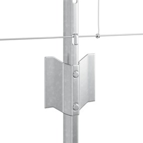 Postes de Cerca vidaXL 11 pcs U-Channel 80 cm Aço Galvanizado, Cerca d