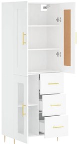 Armário alto 69,5x34x180 cm derivados de madeira branco