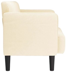 Sofá-luvas 109 cm tecido corduroy creme