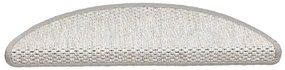 Tapetes escada adesivos aspeto sisal 30 pcs 56x17x3cm platina