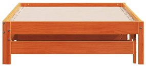 Sofá-cama com gavetão 90x200 cm madeira de pinho castanho cera