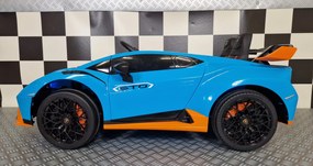 Carro eletrico bateria crianças Lamborghini Huracan STO drift Azul