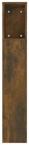 Armário de cabeceira 180x18,5x104,5 cm cor carvalho fumado