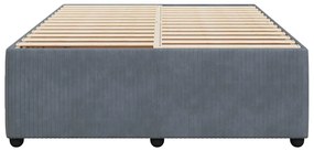 Estrutura de cama sem colchão 140x190 cm veludo cinzento-escuro