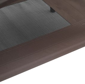 Cama Elevada para Cão Castanha Metal 76 x 62 x 70.5 cm Dobrável