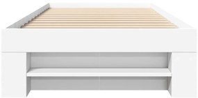Estrutura de cama 100x200 cm derivados de madeira branco