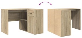 mesa de canto Carvalho Sonoma 102x88x75 cm Madeira Engenheirada