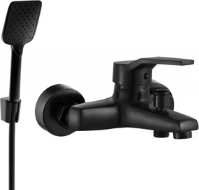 Mexen Caro R62 torneira de banheira com conjunto de chuveiro, preta - 74663R62-70