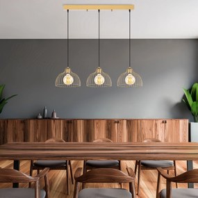 Chandelier Kozan – Dourado Brilhante – 101 x 28 x 126 cm