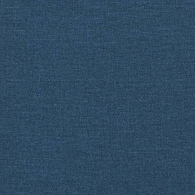 Estrutura de cama c/ cabeceira 140x190 cm tecido azul