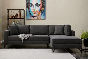 Sofá de Canto Berlin – Antracite – 258x83x181 cm