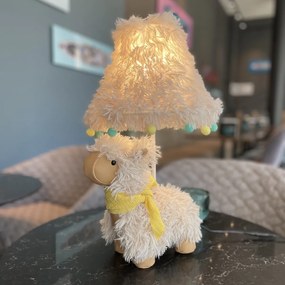 LED Candeeiro de mesa infantil Alpaca branco - Alma Para crianças