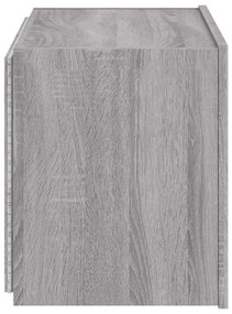 Móvel de parede p/ TV c/ luzes LED 60x35x41 cm cinzento sonoma