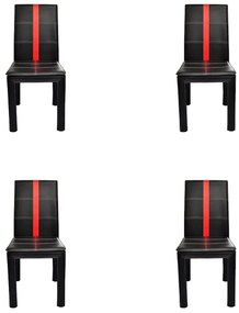 Cadeiras de Jantar 4 pcs Preto 46 x 38.5 x 91 cm