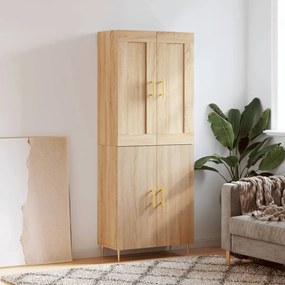 vidaXL Armário alto 69,5x34x180 cm derivados de madeira cor sonoma