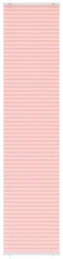 vidaXL Rosa Plissada Cega 45x200 cm Largura Tecido 44,4 cm Poliéster