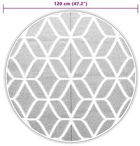 Tapete de exterior Ø120 cm ARAKIL PP cinzento
