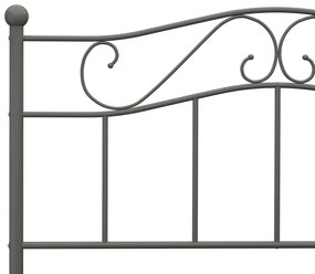 Estrutura de cama 160x200 cm metal cinzento