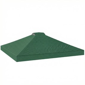 Outsunny Toldo de Substituição para Pérgola 3x3 m Teto de Reposição em Tela Oxford 210D Proteção UV50+ Verde | Aosom Portugal