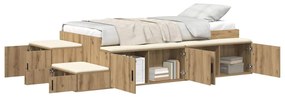 Cama de Armazenamento Artisan Carvalho 90x190 cm
