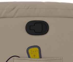 Poltrona de massagens reclinável couro artificial cappuccino