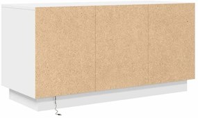 Móvel de TV com luzes LED 100x41x50 cm branco