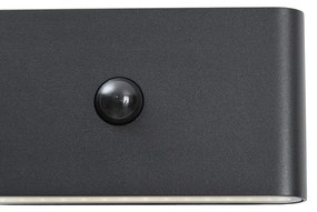 Candeeiro de Parede Preto Sensor Lux Magnético Incl. LED Recarregável - Batt Moderno