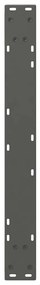 Pés para mesa de jantar 2 peças antracite 70x(72-73,3) cm aço