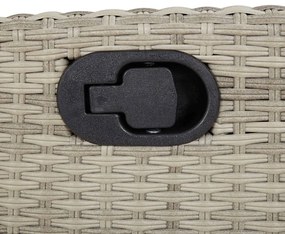 5 pcs conjunto de jantar p/ jardim c/ almofadões cinzento claro