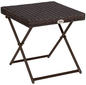 Mesa de Jardim em Vime Sintético Mesa de Terraço Exterior Dobrável com